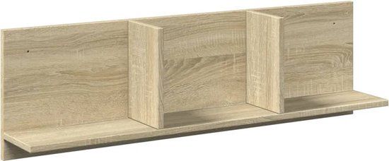 vidaXL Wandkast 100x16,5x30 cm bewerkt hout sonoma eikenkleurig