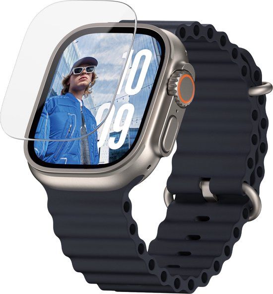 PanzerGlass Screenprotector geschikt voor Apple Watch Ultra - 49 mm Glazen | PanzerGlass Ultra Wide Fit Screenprotector - Case Friendly