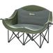 Chaise pliante pliable 2 places chaise de camping avec porte-gobelet sac de transport jusqu'à 250 kg résistant vert