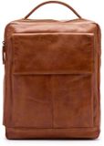 Manfield Cognac leren unisex rugzak