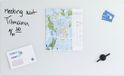 Merkloos Relaxdays Magneetbord Glas - 100 x 60 cm - Wit
