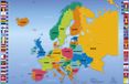 Exacompta 10x Onderlegger harde PVC Kaart van Europa 37,5 x 57,5 cm - Design - 29795E