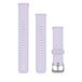 Garmin Quick Release 18mm Siliconen Bandje Periwinkle Purple / Silver