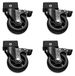 Grillrost.com Das Original Weber Premium Replacement Caster Set for Weber Gas Grills - Genesis II Conversion to Swivel Casters