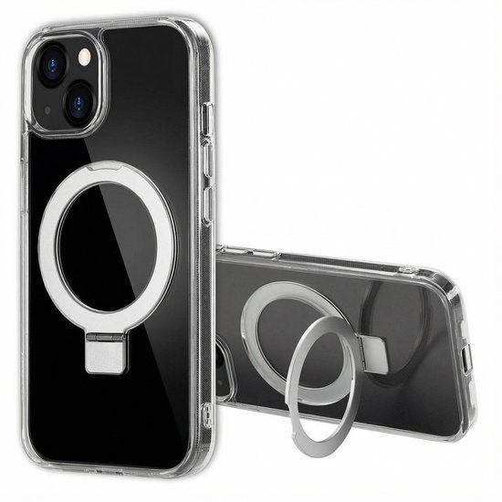 Accezz Ring Stand Backcover geschikt voor Apple iPhone 13 - Transparant
