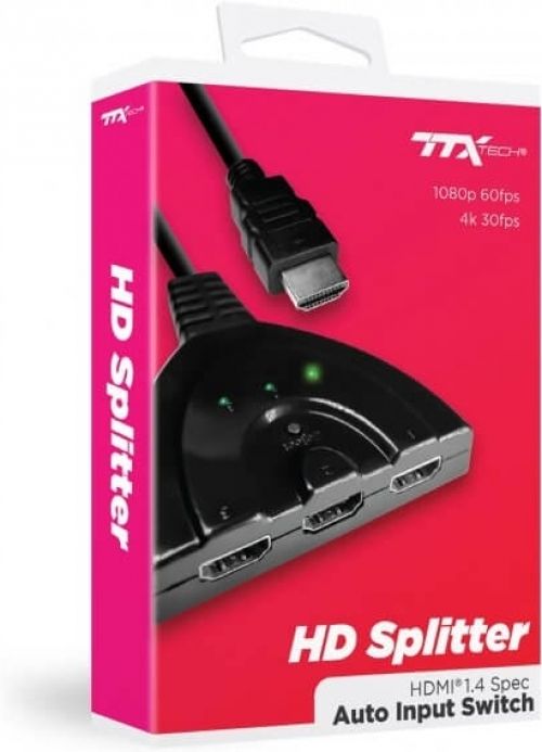 TTX Tech TTX HD Splitter - HDMI Switch - 3-poorts - 1080p/4K - PC