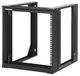Intellinet 19" Wandmontage Open Frame Rack, 9U, Scharnierend Voorframe, 2-Post, 17.7" Diepte, Flat Pack, Zwart RAL 9004