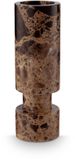 vtwonen Kandelaar - Kaarsenhouder van Marmer - Bruin - 6.5x20cm