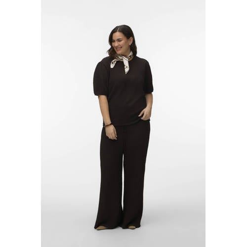 VERO MODA CURVE top donkerbruin
