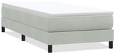 vidaXL Boxspringbed zonder matras, fluweel, lichtgrijs, 90x220 cm