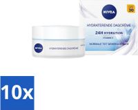 NIVEA Essentials Crème de jour - Crème hydratante pour le visage - Peau normale à mixte - SPF 30 - 50 ml - 10 pièces