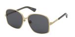Dia Nina Ricci SNR400 Vrouwen Zonnebril - Goudkleurig/Roze Goud - Vierkant - 60mm