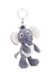 62732 El-Flora 62732 Sleutelhanger Olifant Grijs Pluche 10 cm