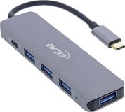InLine USB hub (USB-C) | 4x USB-A + 1x USB-C PD 87W | USB3.0 5 Gbps | aluminium | 0,15 meter