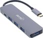 InLine USB hub (USB-C) | 4x USB-A + 1x USB-C PD 87W | USB3.0 5 Gbps | aluminium | 0,15 meter