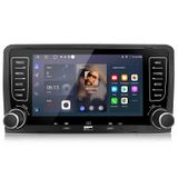 Junsun Audi 7-inch CarPlay Android 15 autoradio voor Audi A3 S3 RS3 8P 8V (2003-2013) met GPS-navigatie, Wi-Fi, Bluetooth, USB-C, DAB+, stuurwielbediening, DSP, 2GB RAM + 64GB opslag en camera