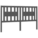VidaXL Hoofdbord Massief Grenenhout Grijs 166x4x100 cm