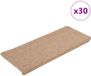 vidaXL Tapis d'escalier adhésifs beige - 30 pièces