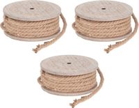 Dijk Natural Collections 3x corde de décoration/loisirs créatifs en jute marron longueur 7 mètres épaisseur 8 mm