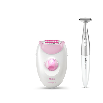 Braun Silk-épil 3 3-321 Epilator - White - With Bikini Trimmer