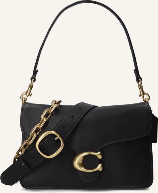 Coach Medium Crossbodytas Tabby Chain Zwart Leer Dames Schoudertas
