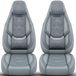 Bremer Sitzbezüge Clever Vans Premium Camper stoelhoezen voor Vario KIDS H8 in Grijs (2 losse stoelen)