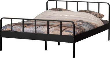 WOOOD Mees Bed - Metal - Black - 160x200 cm