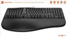 MOBILITY LAB K30W Clavier sans fil, ergonomique, disposition AZERTY, multi-connectivité, chargement USB-C, noir