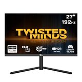 Twisted Minds 27-inch scherm Snelle IPS-gamingmonitor - 1920 x 1080 FHD-resolutie, 192 Hz vernieuwingsfrequentie, 16:9 beeldverhouding, 0,5 ms reactietijd - zwart (TM27FHD192IPS)