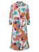 Goldner Fashion Jurk met overhemdkraag en luipaard- en bloemenprint - meerkleurig / gedess. - Gr. 21