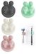 Porte-brosse à dents adhésif - Crochet en silicone - Lot de 4 - Sans perçage - Étanche