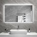 Quality Heating Miroir chauffant infrarouge - Miroir avec éclairage - Miroir de salle de bain - Chauffage infrarouge - Éclairage LED - 60 x 100 cm - 580Watt