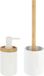 Tendance Badkamer accessoires set 2-delig - Polyresin/bamboe - wit