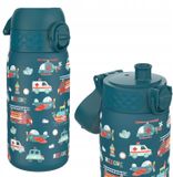 ION8 Geïsoleerde Stalen Waterfles, 320 ml/11 oz, Lekvrij, Makkelijk te Openen, Veilige Sluiting, Vaatwasserbestendig, Draaghandvat, Hygiënische Flip Cover, Roestvrij Staal, Reddingsvoertuig