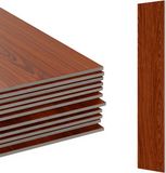 Relaxdays PVC vloer - zelfklevend - 18 stuks - 2,5 m² - houtlook - roodbruin