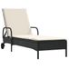VidaXL 368308 Lounge Tuinstoel Gecapitonneerde Zitting Polyrattan, Staal Crème, Wit