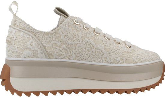 Tamaris Dames Low 1-23731-41 sneakers, ivoor Macramee, 39 EU