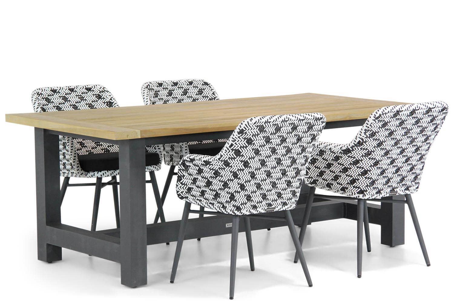 Lifestyle Garden Furniture Lifestyle Crossway/San Francisco 200 cm dining tuinset 5-delig