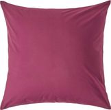 Homescapes Kussensloop 80x80 cm – Bordeaux – 100% Egyptisch Perkal Katoen – 200 TC