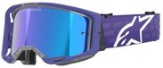 Alpinestars Vision 8 Lunettes de motocross violet avec lentille miroir bleue