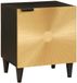 vidaXL Nachtkastje Zwart en Goud 40 x 33 x 46 cm Bewerkt hout
