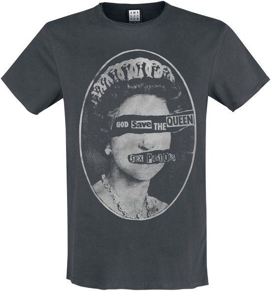 Sex Pistols Amplified Collection Queens Heren T-shirt Houtskool S