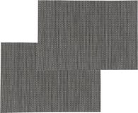 Secret de Gourmet Texaline placemat - Set van 6x stuks - zwart - 50 x 35 cm