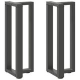 VidaXL Console tafelpoten 2 stuks T-vormig 38x25x73cm Staal Antraciet