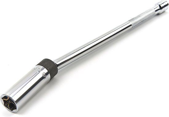 HBM Bougiesleutel Magnetisch Met Kniegewricht Extra Lang 3/8" Opname