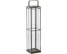 3198 Kaarshouder 16 x 16 x 74 cm Kristal Gouden Metaal