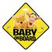 Disney 9625 Naamplaatje Baby On Board Winnie de Poeh