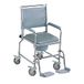 NRS Healthcare M66119 toiletstoel op wielen met gevoerde zitting en rugleuning - in hoogte verstelbaar