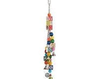 Nobby papegaaien-toy hout en touw nr.1 mix 50 cm - 1 ST