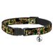 Kattenhalsband Loki Poses Kattenhalsband, zwart/goud/groen